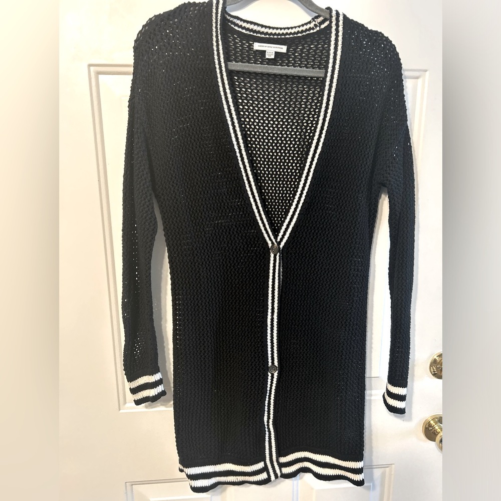 American Eagle Woven Cardgian